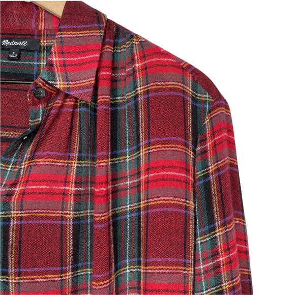 Madewell Central Tartan Plaid Wool Button Down Shirt - Picture 5 of 15
